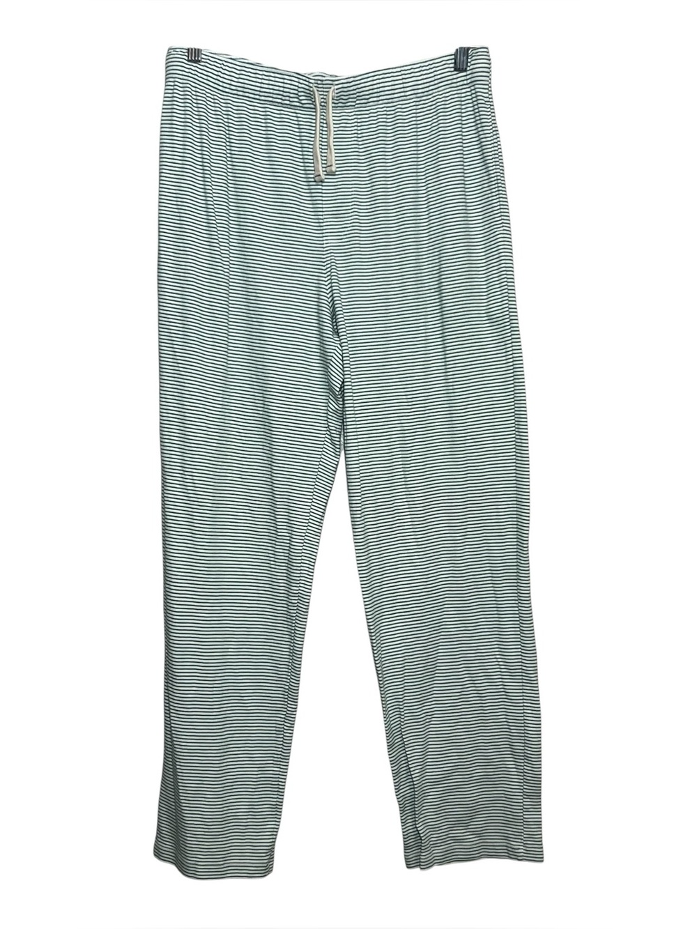 LAKE Pajama Pants Womens Medium Green White Stripe Pima Cotton Lounge Stretch